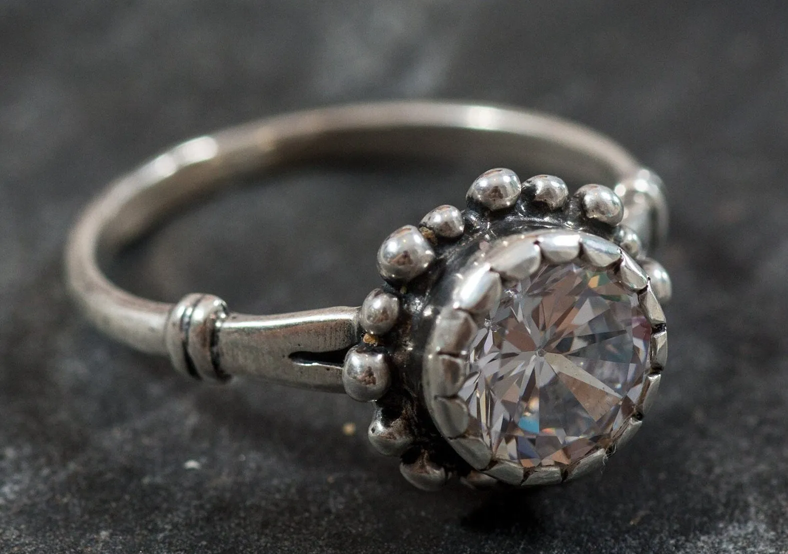 Solitaire Diamond Ring - Diamond Promise Ring, Bridal Diamond Ring