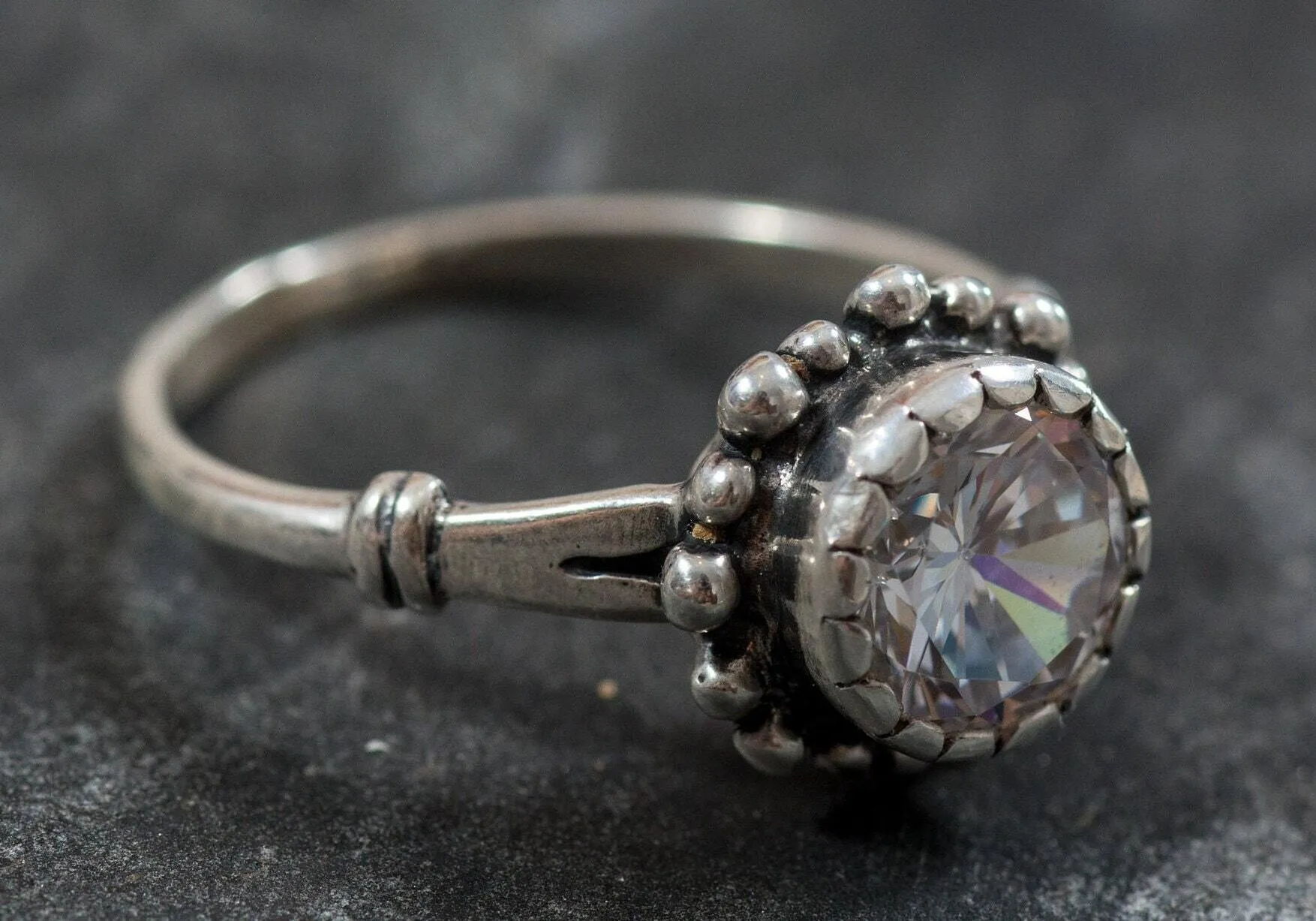 Solitaire Diamond Ring - Diamond Promise Ring, Bridal Diamond Ring