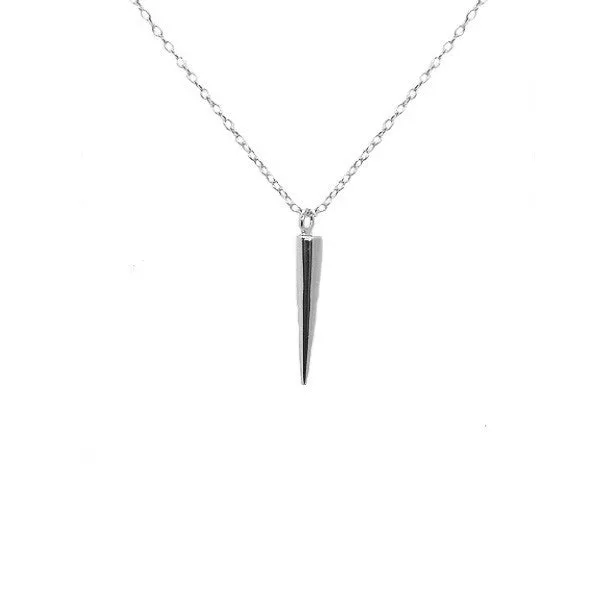 Sterling Silver "Tornado" Mini Spike Pendant Necklace